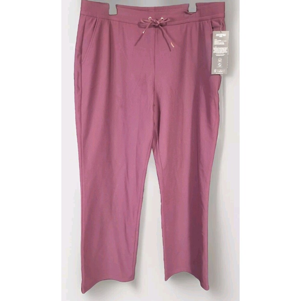 Skechers Go Walk Go Luxe Rib Pants Burgundy/Pink XXL Walk Leisure Activewear 2XL